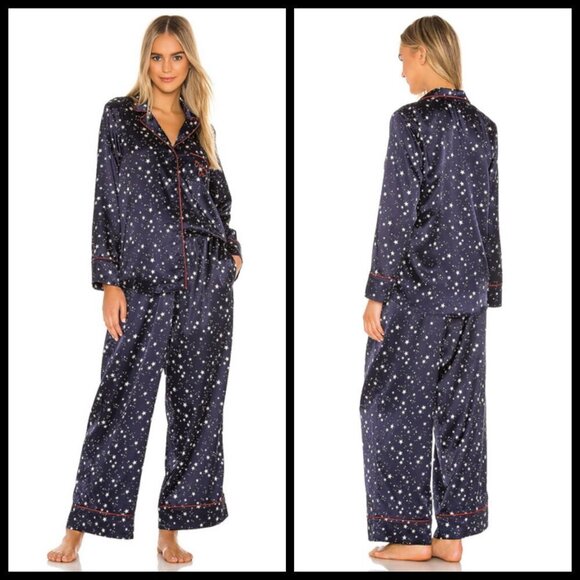 💕L*SPACE💕 Luna Pajama Set ~ Starry Night Star Print Medium M NWT - Picture 6 of 16